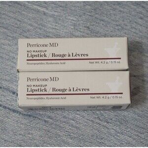 Perricone MD No Makeup Lipstick Rose SET OF TWO Full Size Skincare Infused NEW